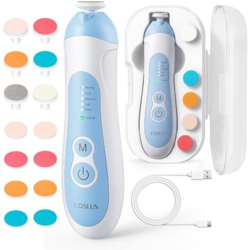 COSLUS C52 Baby Electric Nail File Trimmer, CPC Certified & Quiet, Blue