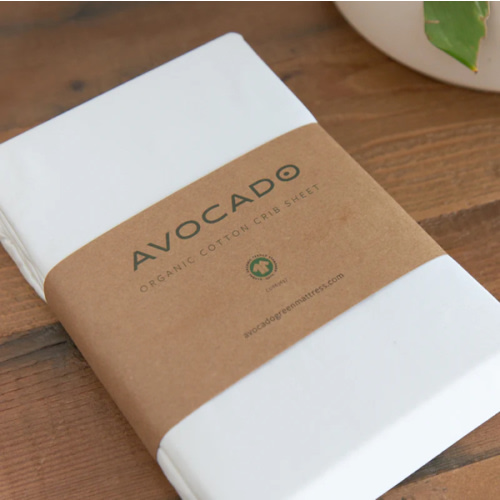 Organic Cotton Crib Sheets | Gentle & Safe | Avocado Green Mattress