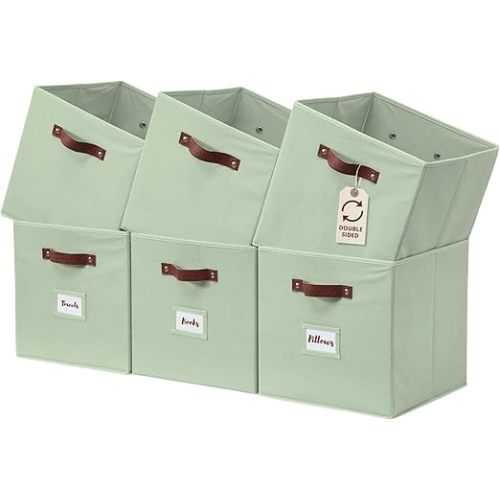 Cube Storage Bin with Labels