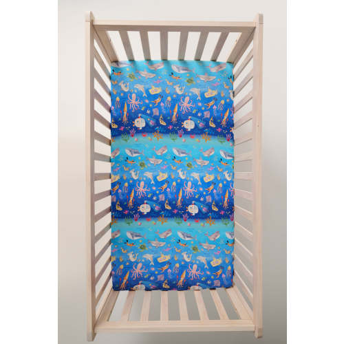 Underwater Discovery Fitted Crib Sheet | Little Sleepies