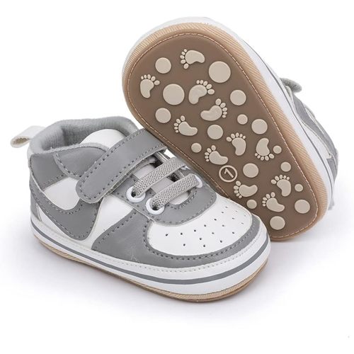 Clowora Unsex Baby Shoes Boys Girls Infant Sneakers Non-Slip Soft Rubber Sole Toddler Crib First Walker Lightweight Shoes