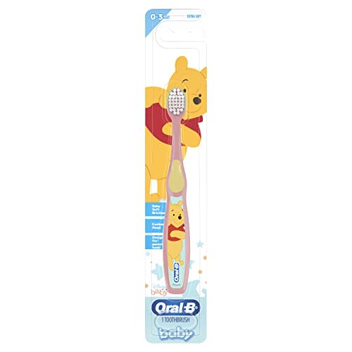 Oral-B Baby Toothbrush Featuring Disney's Pooh, Baby Soft Bristles, 0-3 Years, 1 Count