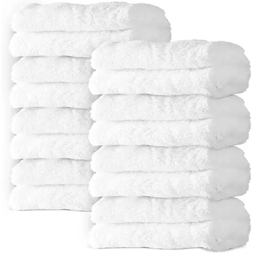8 Pack Large Burp Cloths for Baby - 20" by 10" Ultra Absorbent Burping Cloth, Baby Washcloths, Newborn Towel - Milk Spit Up Rags - Burpy for Unisex, Boy, Girl - Burp Cloths Set(White)
