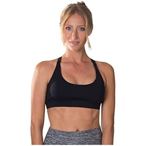 Sweat and Milk Océane 2 Medium Support Nursing & Sports Bra, Strappy Back, Breastfeeding, No Pumping, Maternity Bra