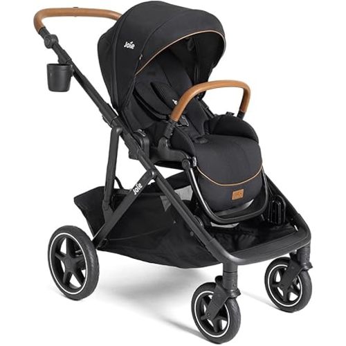 Joie Chive Single-to-Double Reversible Stroller, 20+ Customizable Modes, Suspension & All-Terrain Rubber Wheels, Expandable UPF 50+ Canopy (Shale)