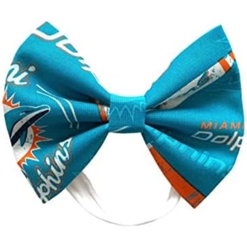 Dolphins Bow Baby Headband or Hair Clip