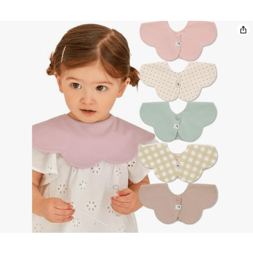Konny Baby Bibs 3/5/7-Pack Set, 360 ​​° Rotate, Soft and Absorbent Bandana Drooling for Boys Girls baby Essentials