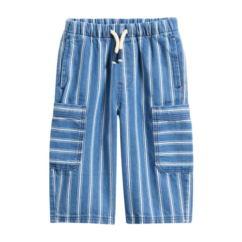 Kids' Stripe Wide Leg Cargo Jeans