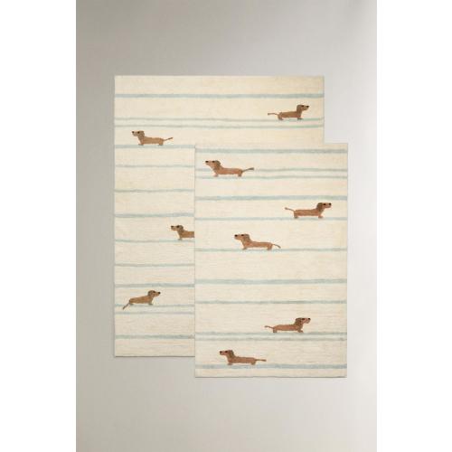 KIDS’ COTTON DOG AREA RUG - Oyster-white | ZARA United States