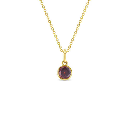 Tiny Birthstone Cubic Zirconia 5mm Baby Pendant/Necklace