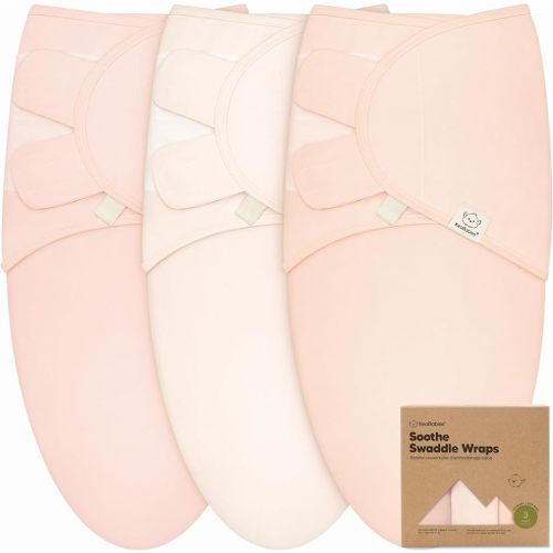 KeaBabies 3-Pack Organic Baby Swaddles for Newborns, Infant (Angelic, 0-3M)