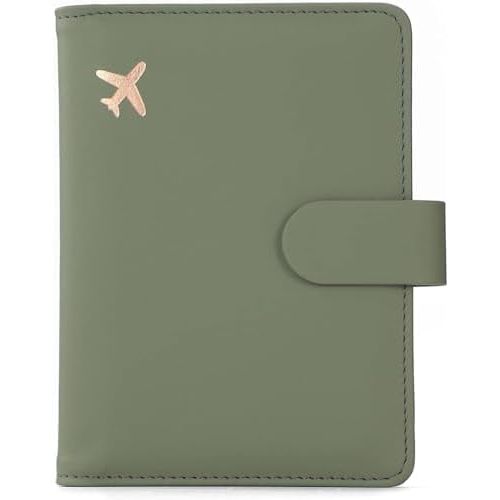 Melsbrinna Premium Leather Passport Holder Covers Case, Waterproof Rfid Blocking Travel Wallet Passport Holder with Pen Holder, Cute Passport Book for Women/Men