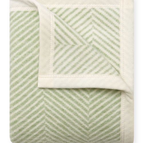 Harborview Herringbone Sprout Green Mini Blanket