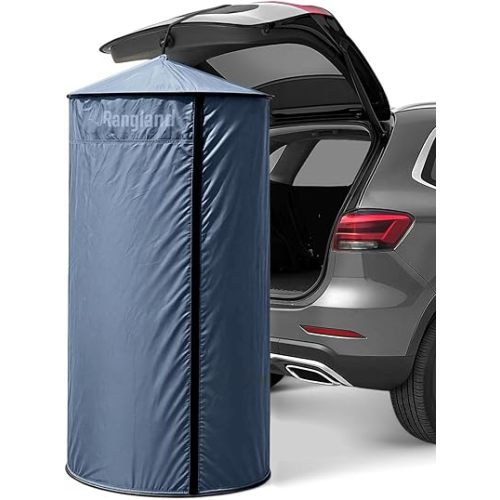 Instant Changing Tent for SUV Trunk, Easy Pop-Up Privacy Shelter with Liftgate Suction Pod - Portable Dressing Room for Beach, Outdoor Camping Shower, Toilet (Carry-Bag Included), Blue
