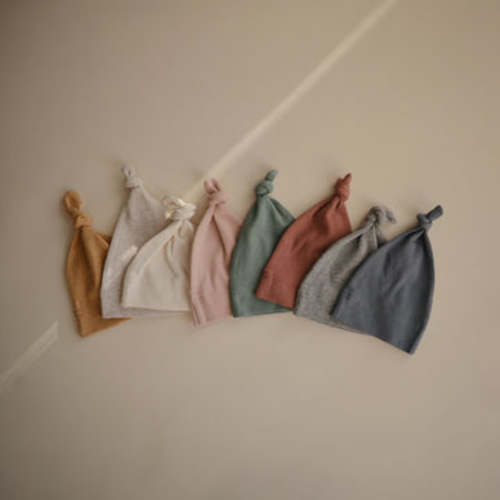 Mushie Organic Cotton Ribbed Baby Beanie