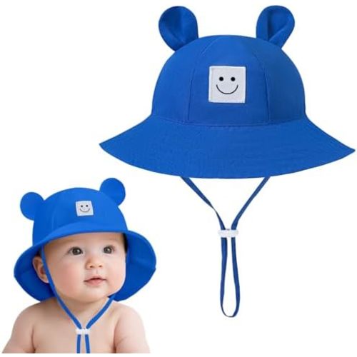 Baby Toddler Bucket Hats Infants Sun Protection Hats for Kids Girls Summer Cap Wide Brim Beach Hats