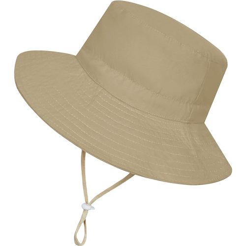 Baby Sun Hat UPF 50+ Sun Protective Toddler Bucket Hat Summer Kids Beach Hats Wide Brim Outdoor Play Hat for Boys Girls