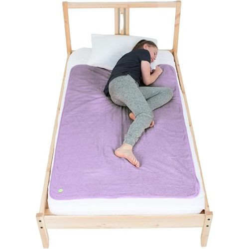 PeapodMats Bedwetting & Incontinence Waterproof Bed Mat - Reusable Underpad. Secure Placement & Breathable. Washable. Enviro Friendly 3x5 (Mauve) Mattress Protector & Pee Pad for Kids & Adults
