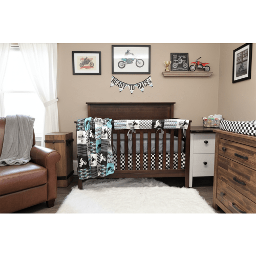 Dirt Bike Motocross Racing Boy Crib Bedding