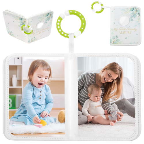 Holds 17 Pictures Soft Cloth Baby Photo Album Safe Baby Memory Album Book Adorable My First Family Photo Book for Kids Newborn Toddlers