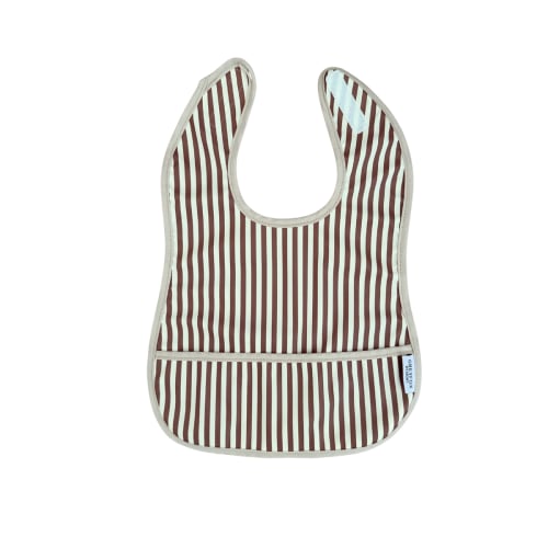 Mocha Stripe - Mini Bib – Greyfox Designs