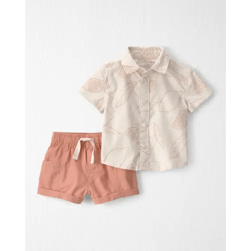 Baby Boy 2-Piece Top & Short Set Made with Organic Cotton in Citrus Summer Print - Little Planet | Carter's