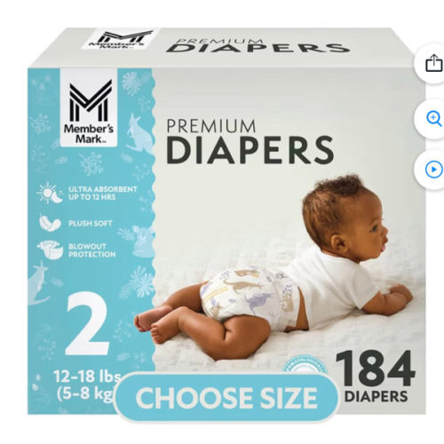 Member's Mark Premium Baby Diapers, Sizes Newborn - 8 - Samsclub.com