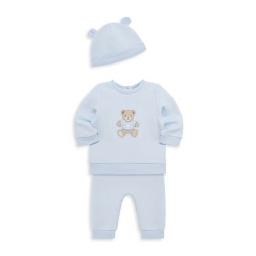 Boys' Bear Quilted Top, Hat & Pants Set - Baby