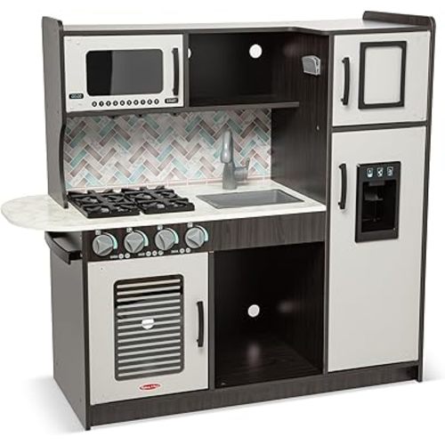 Melissa & Doug Wooden Chef's Kitchen Set for Kids with Play Kitchen Accessories & “Ice” Cube Dispenser, Preschool Learning Toys for Girls & Boys 3+ - FSC Certified