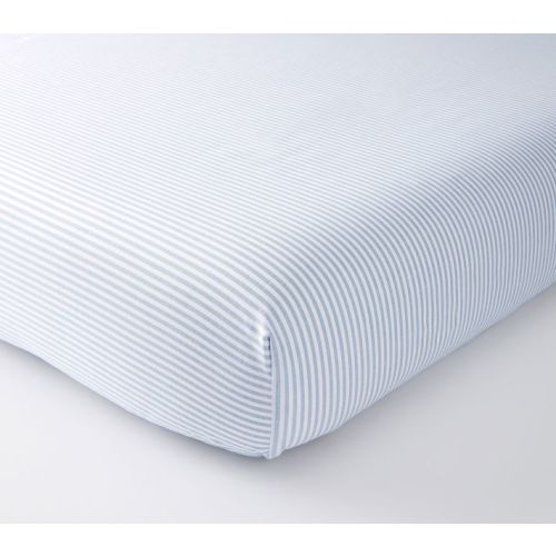 Oxford Stripe Organic Crib Fitted Sheet 2 Set