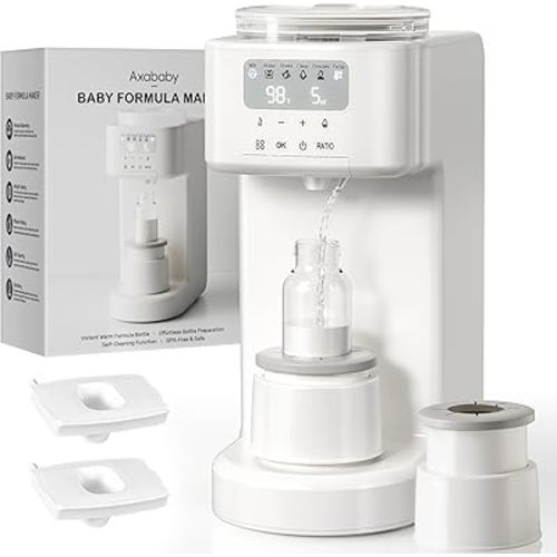 Advanced Baby Formula Dispenser with Automatic Mix & Clean, Fast Formula Maker with Accurate Sensors, Instant Warm Water, Moisture-Proof, Fits Most Bottles & Formula, Dishwasher-Safe (White)