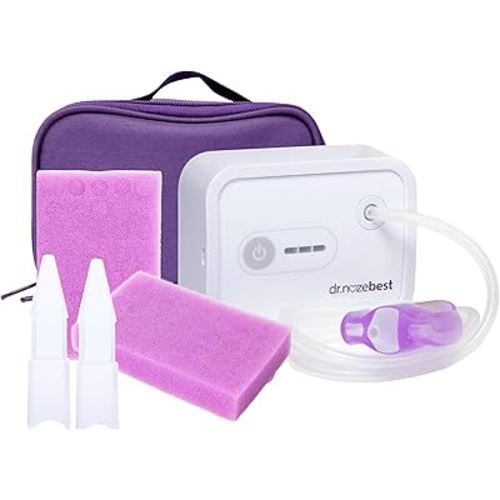Dr. Noze Best Multi-Child Family Bundle | NozeBot Nasal Aspirator, 80 Filters, 2 Newborn Nosepieces & Travel Bag | Baby Registry Essential for Families