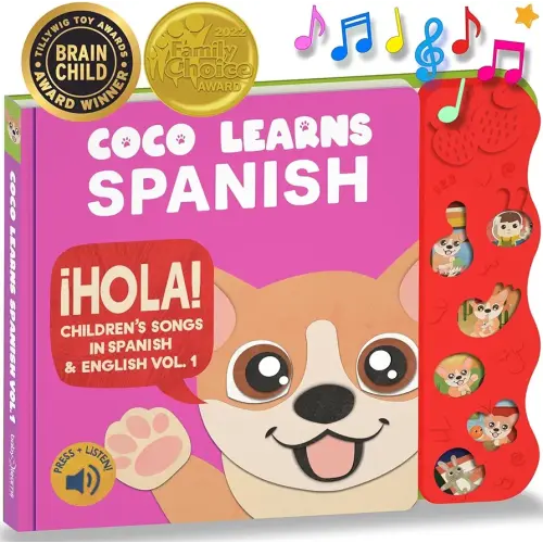 Vol. 1 | Libro musical en español y juguete bilingüe para niños pequeños y bebés; Libros en español para niños; Libro para bebés en español y libro para niños; Aprende español para niños, niñas, niños y bebes