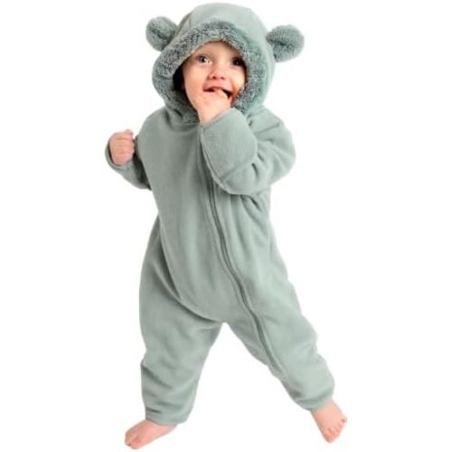 Cuddle Club Fleece Baby Bunting Bodysuit Hoodie, Newborn - 5T