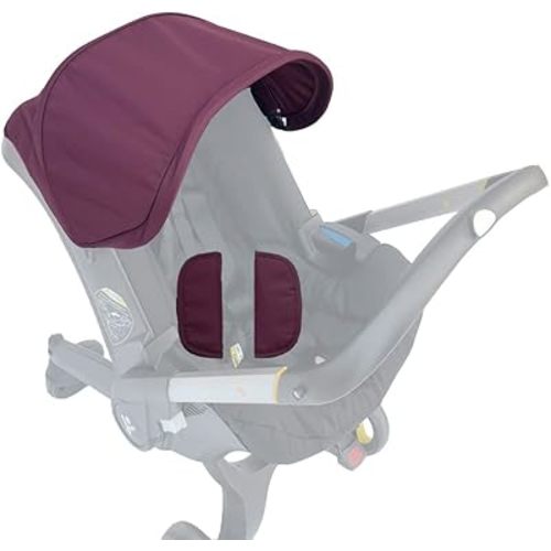 Stroller Replacement Accessories Canopy, Protection Shield, Textile Sun Shade Compatible with Doona Car Seat & Stroller (Red Wine Color)
