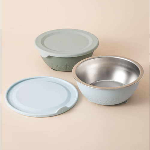 Stainless Steel Silicone Suction Bowl - 13 oz