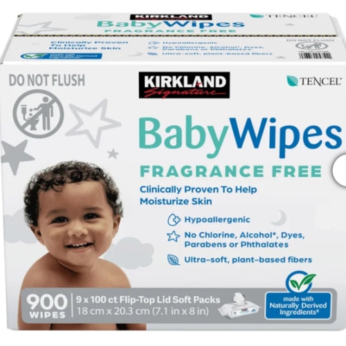 Kirkland Signature Baby Wipes Fragrance Free, 900-count | Costco