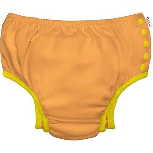 green sprouts Baby Toddler Eco Snap Swim Diaper - Safety Orange - 6mo