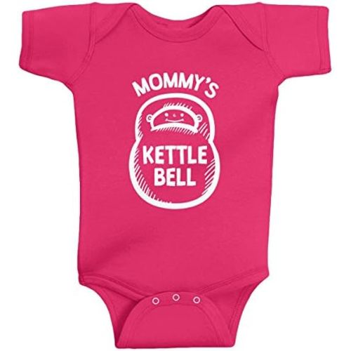 Threadrock Baby Girls' Mommy's Kettlebell Infant Bodysuit