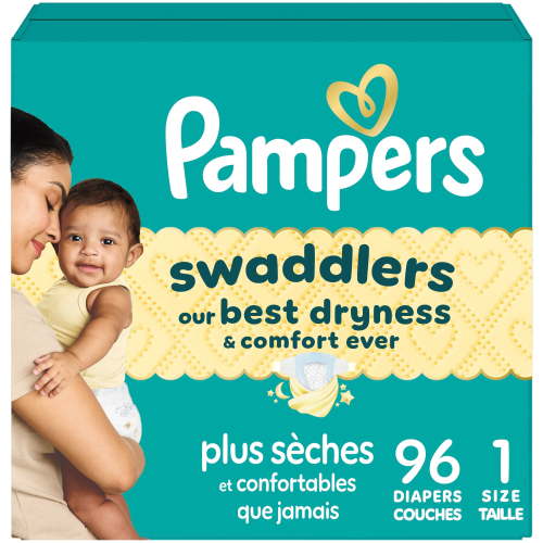 Pampers Swaddlers Diapers, Size 1 (8-14 lbs), Absorbent, Keeps Baby Dry and Comfortable, Skin Safe Disposable Baby Diaper - Walmart.ca