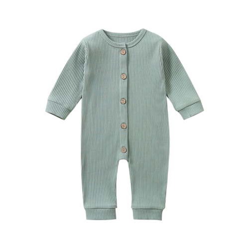Bxsruta Baby Clothes for Girls, Organic Cotton Snap-Crotch Bodysuit, Easy-Dressing Long Sleeve Romper with Reinforced Knee Patches