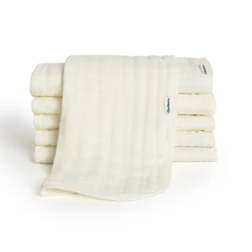 6-Pack Baby Neutral Vanilla Muslin Burp Cloths