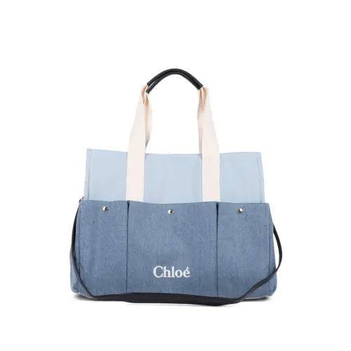 Chloé Kids logo-embroidery Changing Bag | Blue | FARFETCH BN