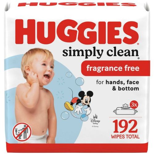 Huggies Simply Clean Unscented Baby Wipes - 3pk (192ct total wipes)