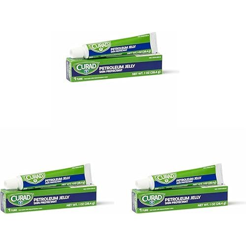 CURAD Petroleum Jelly, Skin Protectant and Moisturizer, 1 oz. Tube (Pack of 3)