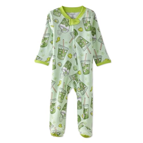 Butterblu Baby Boys' Scout Sleep & Play 100% Organic Cotton Footed Zip Front Sleeper Pajamas for Baby Boys