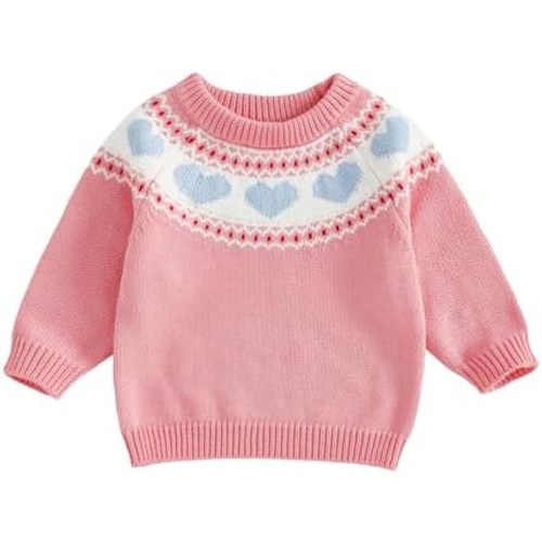 Toddler Boy Girl St Patricks Day Outfit Shamrock Print Oversized Long Sleeve Crewneck Knit Sweater Spring Clothes