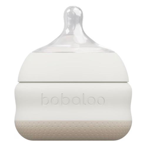 Baby-Led Silicone Baby Bottle, Airless, Anti-Colic, 5oz Creme 1pk