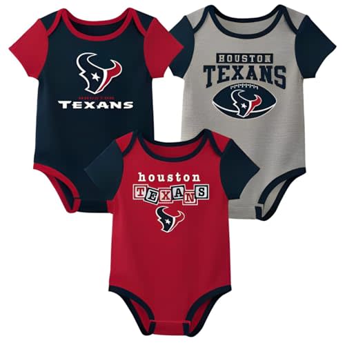 Outerstuff NFL Newborn Infants Building Block Fan 3 Piece Onesie Creeper Bodysuit Romper Set