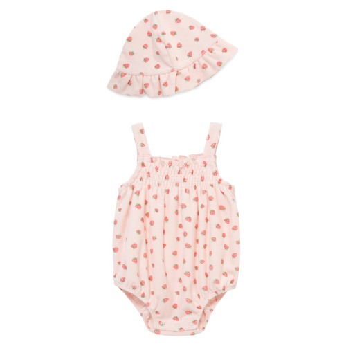Berries Bubble Bodysuit & Hat Set, 3M